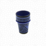 Moroccan Ceramic Cup Handmade Painted Pattern Cup Glazed