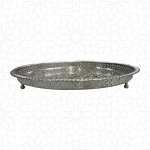 Moroccan Tea Plate Silver