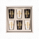 Black & White Khmisa Tea Glasses