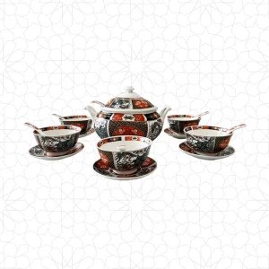 Soup Set White & Red