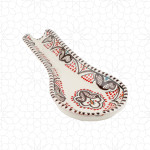 Ceramic Large Spoon Black & Red