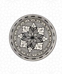 قصعة مزخرفة بالرسم اليدوي – قطر 40 سم