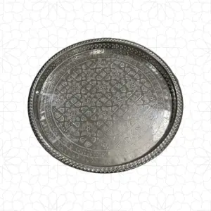 صينية شاي مغربي فضي 30 سم