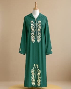 Moroccan Jlaba Green