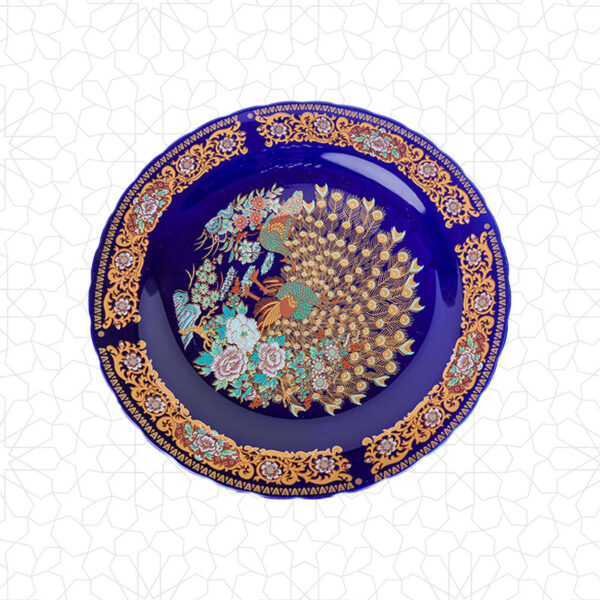 صحن طاوس أزرق 35 سم
