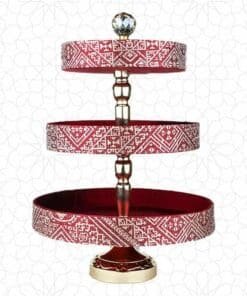 Dark Red Sweets Display for Festive Occasions and Treats