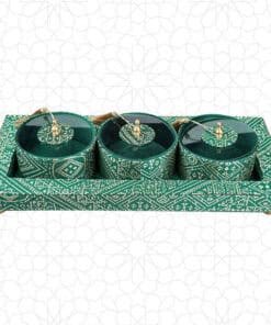 Royal Green Nuts Display Set for Stylish Presentations