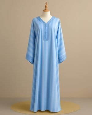 Baby Blue Jawhara Caftan for Elegant and Comfortable Wear