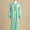 Turquoise Jawhara Caftan - Elegant Style for Any Occasion