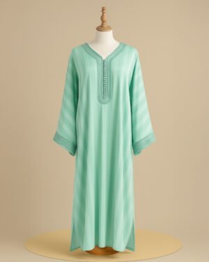 Turquoise Jawhara Caftan - Elegant Style for Any Occasion