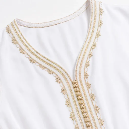 Alternative view of White Crêpe Caftan