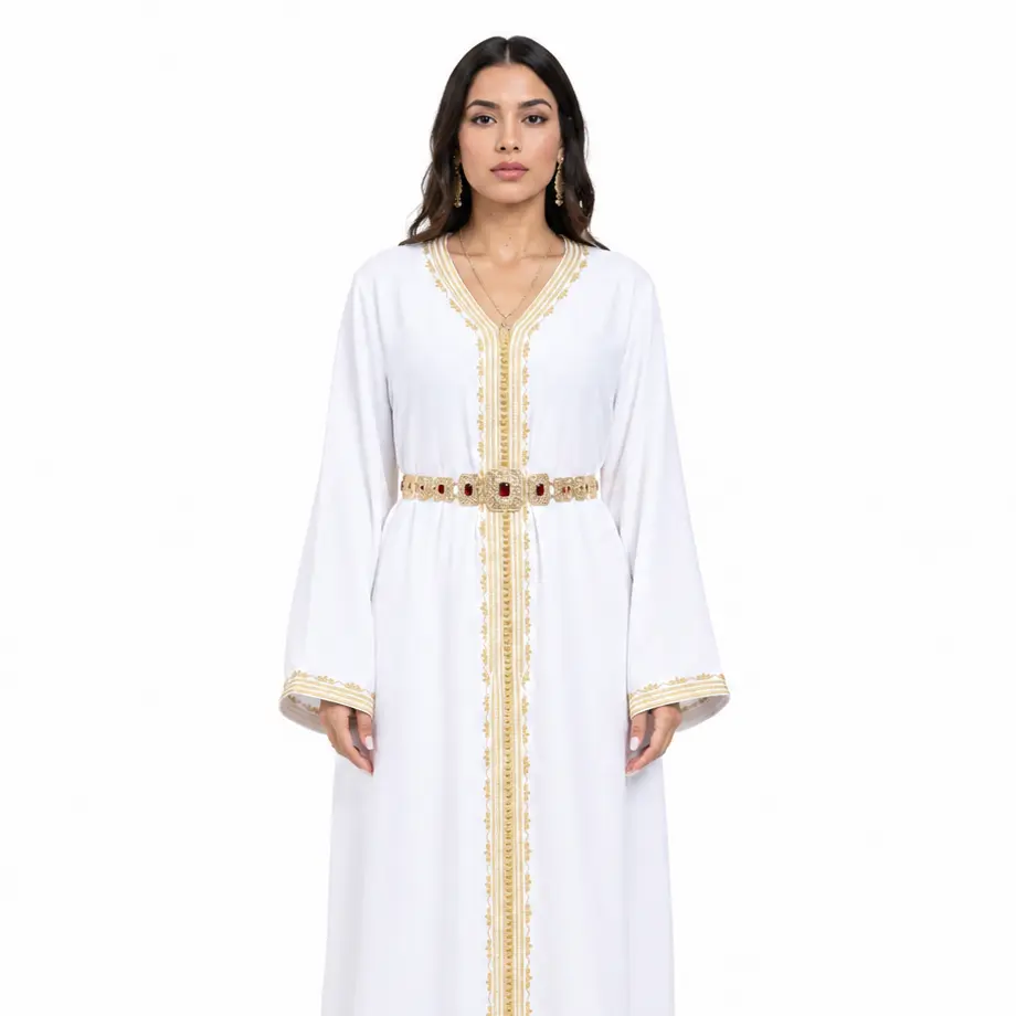 White Crêpe Caftan