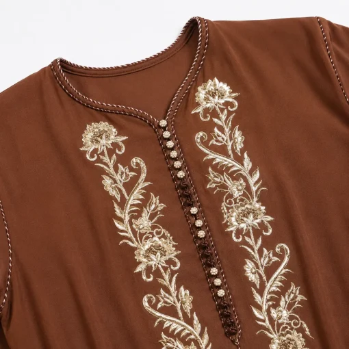 Alternative view of Elegant Jellaba in Camel