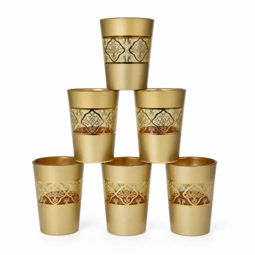 Elegant Gold Moroccan Glasses