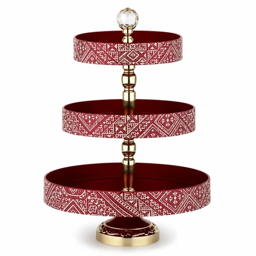 Dark Red Sweets Display for Festive Occasions and Treats
