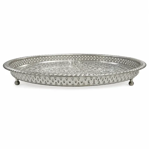 Alternative view of Elegant 22cm Moroccan Silver Tea Tray
