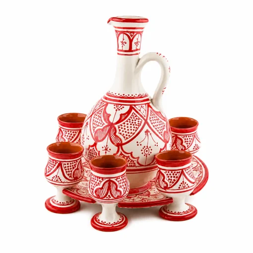 Red Ceramic Laban Set