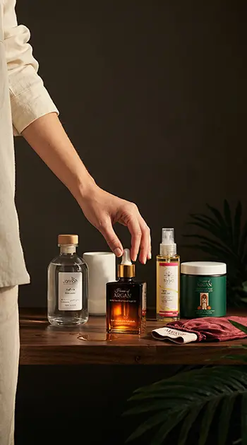 Moroccan soap and towel