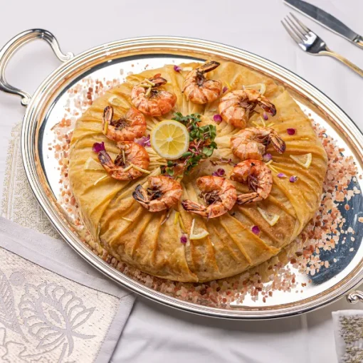 SEAFOOD AND SALMON PASTILLA ( for 8 people )