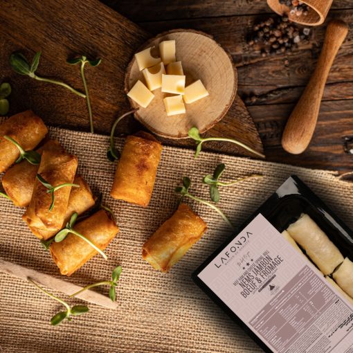 Mini BEEF COLD CUT AND CHEESE SPRING ROLLS