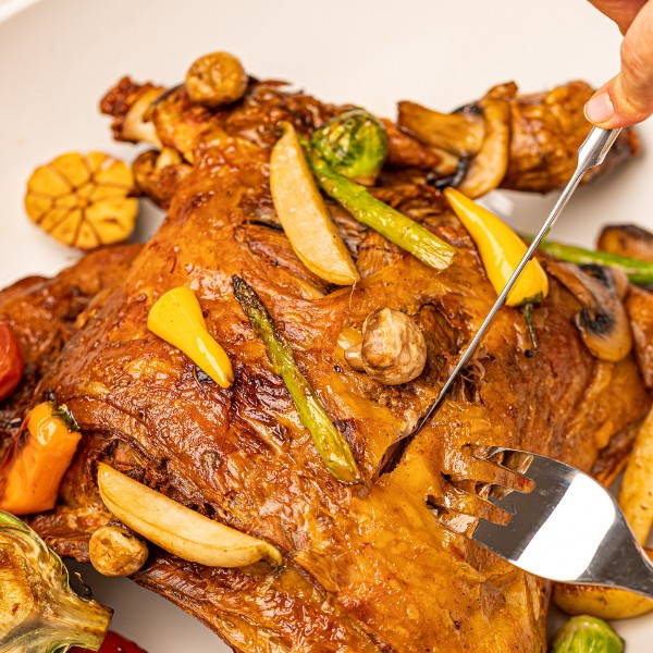 COOKED STUFFED LAMB SHOULDER