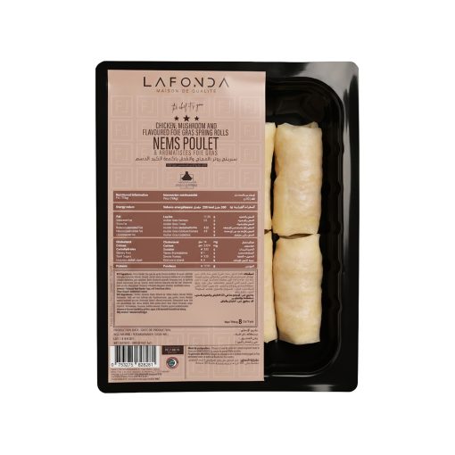 MINI CHICKEN MUSHROOM AND FLAVOURED FOIE GRAS SPRING ROLLS