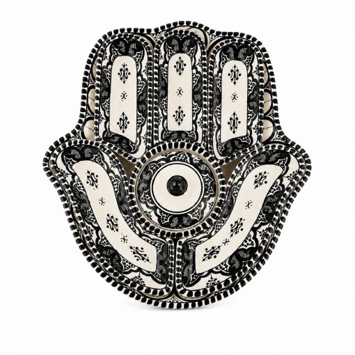 Khmissa Serving Plate Black